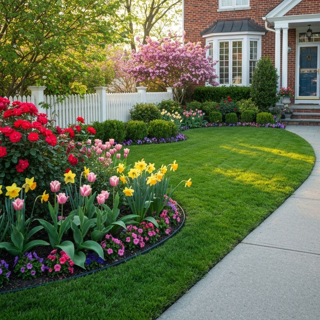 Landscaped front yard